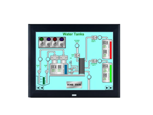 Idec, HG3G-V8XT22MF-B, Color TFT, -4-140 Operating Temperature, 56 MB, 24VDC, 25 Watts, Panel Mount